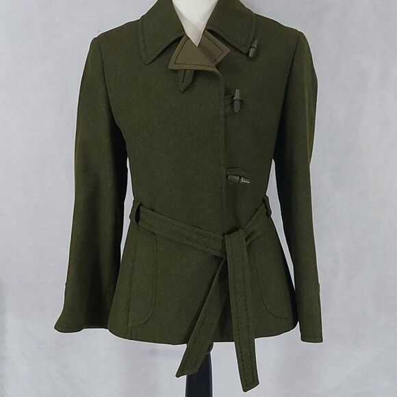 Vintage Hammerer Green Loden Boiled Wool Felt Hunter Jacket sz S Made in Autria - Picture 8 of 11
